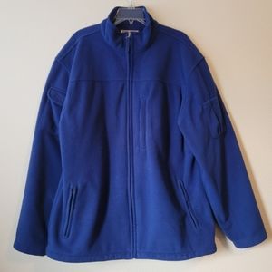 Duluth Trading Co Fleece Full Zip Blue Gorpcore Jacket Large Tall Midlayer